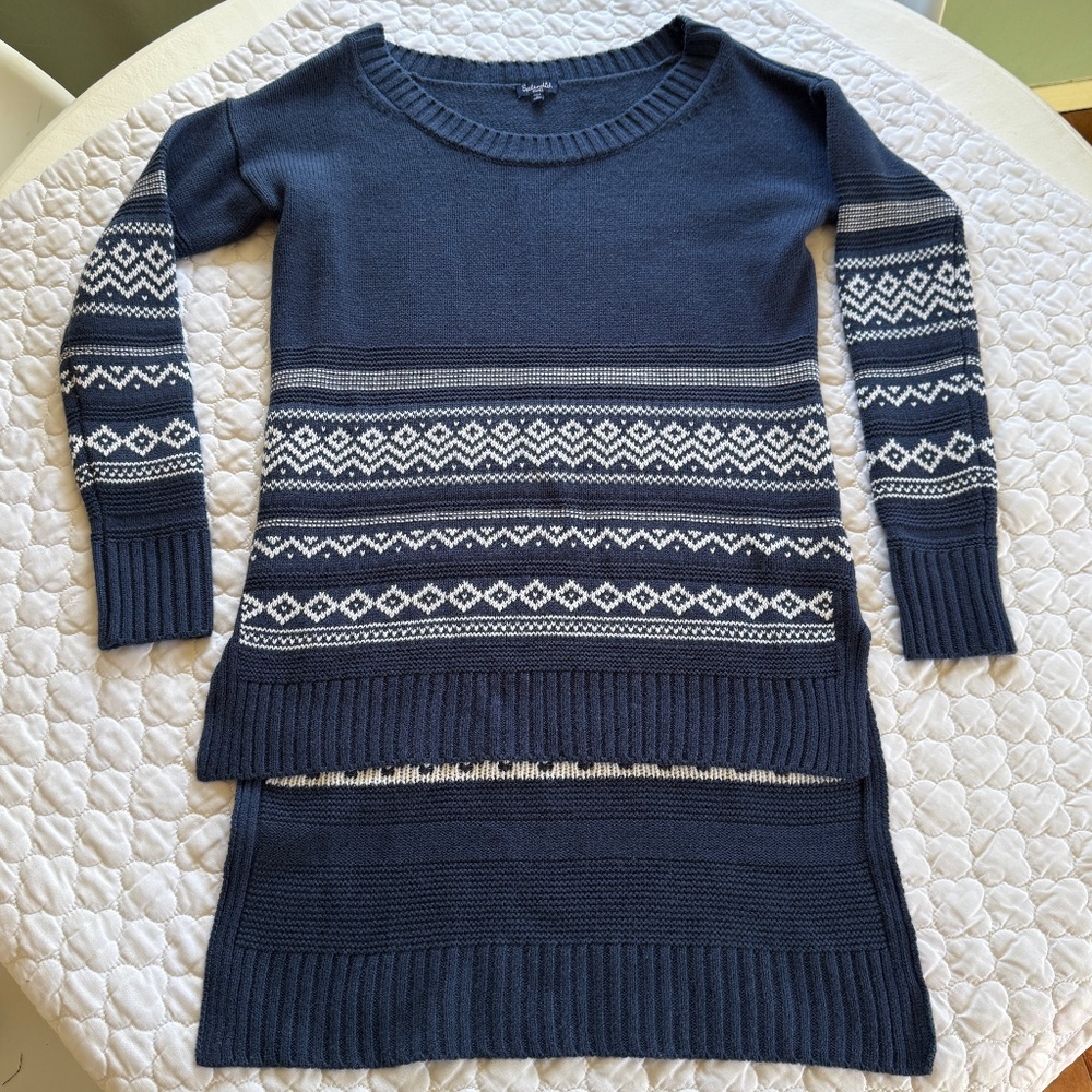 Splendid‎ Scoop Neck Long Back Wool-Blend Sweater Size Small